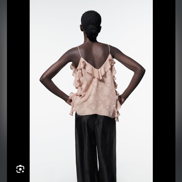 ZARA Flowy Ruffled Top - Picture 2 of 5